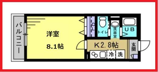 エージェー新小岩ノースII(1K/2階)の間取り写真