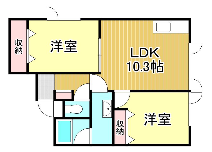WILL(2LDK/2階)の間取り写真