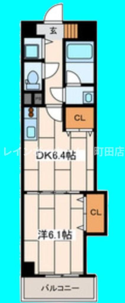 ルマ・マニス(1DK/2階)の間取り写真