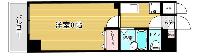 リファレンス呉服町(1K/5階)の間取り写真
