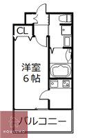 W.O.B.KYOBASHI(1K/4階)の間取り写真