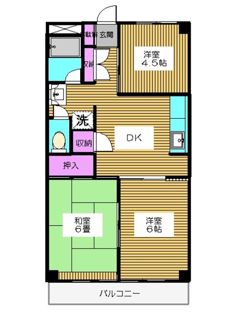 徳丸ビル(3DK/5階)の間取り写真