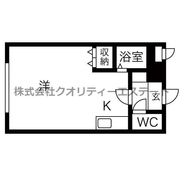 ピュア912(1K/2階)の間取り写真