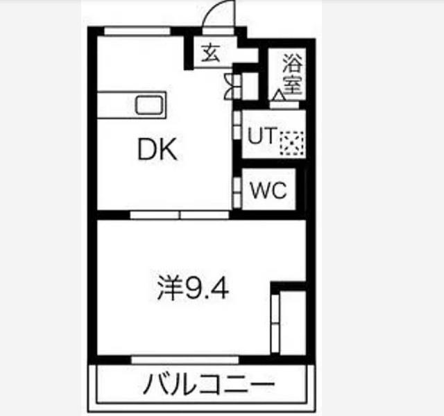 カリヨン三藏田(1LDK/4階)の間取り写真