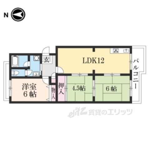 サンハイム瀬田(3LDK/1階)の間取り写真