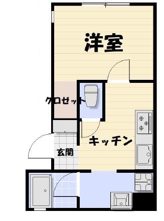 LIKE本町(1K/1階)の間取り写真