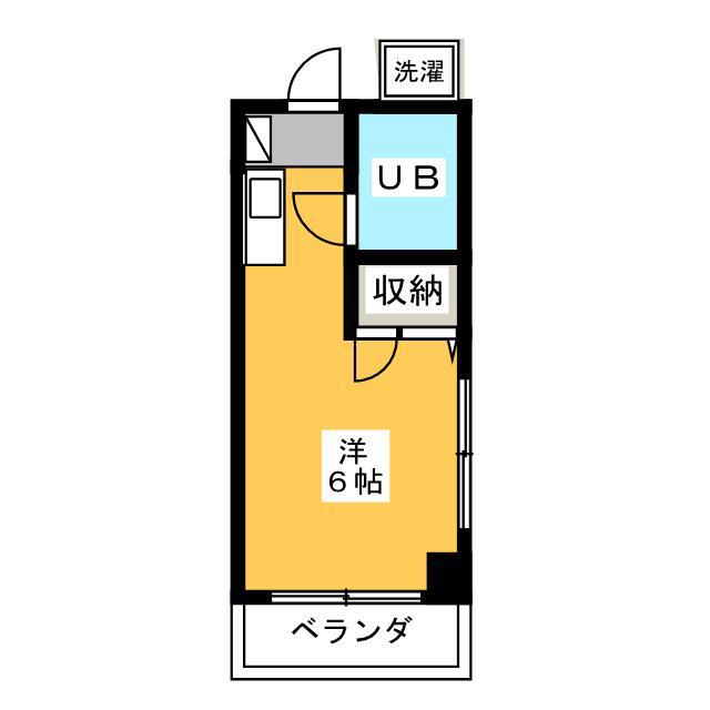 コーポ常盤(ワンルーム/2階)の間取り写真