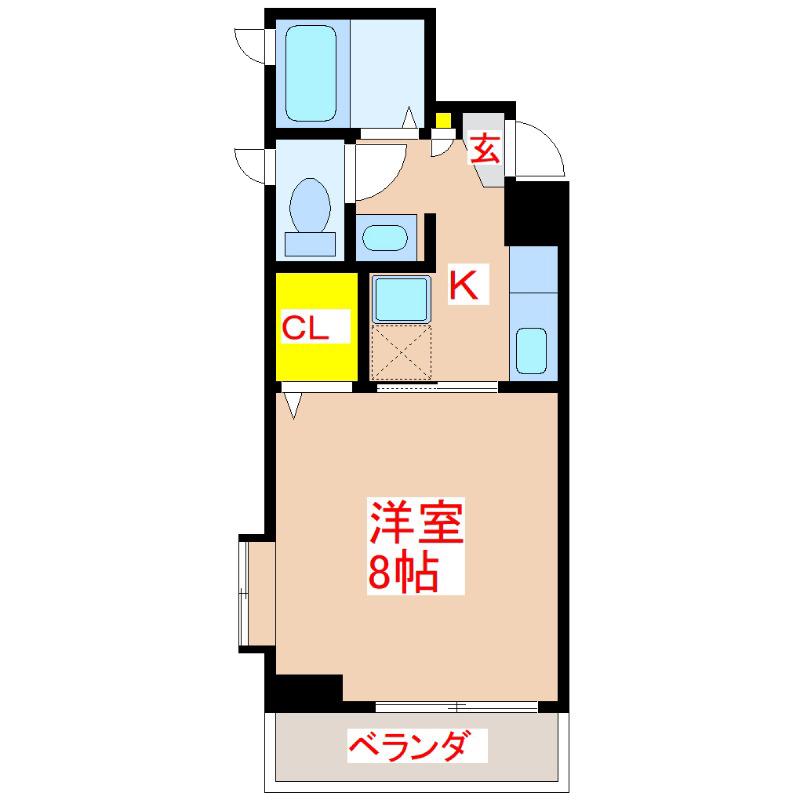フォルマーレ(1K/7階)の間取り写真