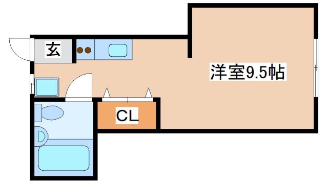 妙法寺ハイツ(ワンルーム/2階)の間取り写真