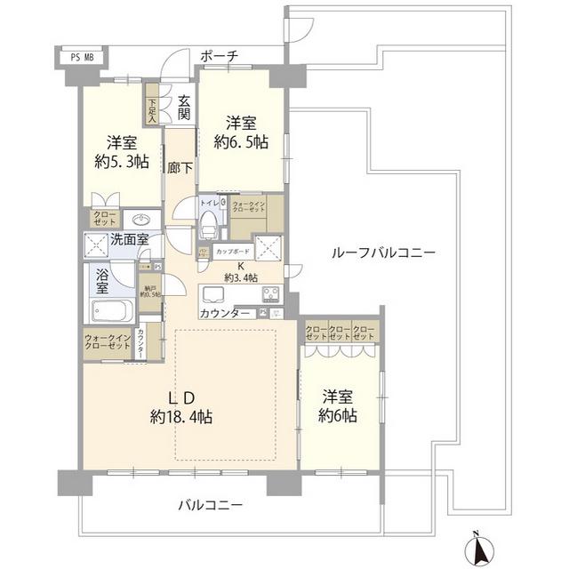 BRILLIACITY石神井台(3LDK/9階)の間取り写真