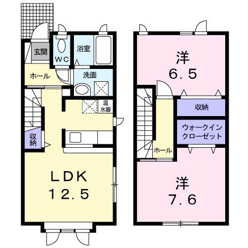 インフィニートIII(2LDK/1階)の間取り写真