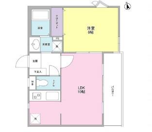 RUELLE神宮前 リュエル神宮前(1LDK/2階)の間取り写真