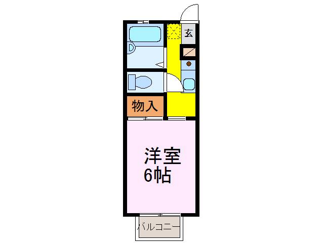 コーポ幸町(1K/2階)の間取り写真