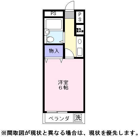 ホワイトハイツ(1K/1階)の間取り写真