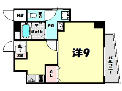 アクアプレイス新神戸駅前(1K/3階)の間取り写真