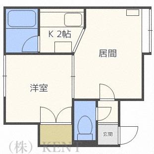 PLAZA IN 発寒23(1LDK/3階)の間取り写真