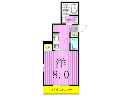 ノーマジーン(1K/2階)の間取り写真