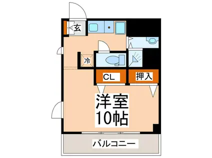 シルクハイム(ワンルーム/5階)の間取り写真