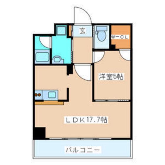 ヴィアーレ勾当台I(1LDK/9階)の間取り写真