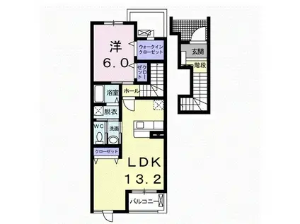 グラン・ソレイユ(1LDK/2階)の間取り写真