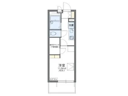 レオパレスMOTOHAMA(1K/3階)の間取り写真