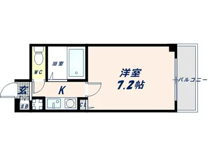 イスタナフセ(1K/3階)の間取り写真