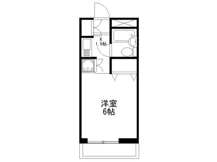 サーカス片倉(1K/1階)の間取り写真