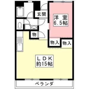 エスポワール長良(1LDK/4階)の間取り写真