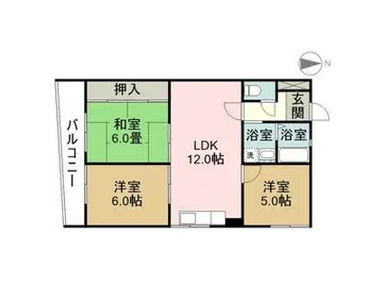 エーデル小賀須(3LDK/2階)の間取り写真