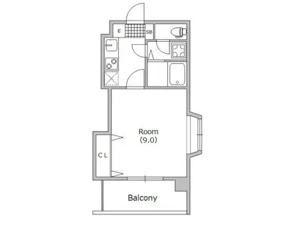地下鉄長堀鶴見緑地線 松屋町駅 徒歩7分 10階建 築18年(1K/2階)の間取り写真