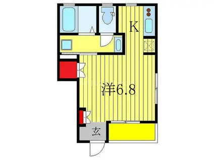 RENATUS(1K/1階)の間取り写真