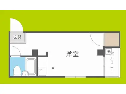 エスポワール深江(ワンルーム/5階)の間取り写真