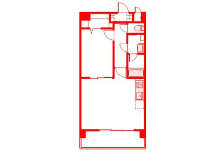 ロス シンコ ソラール(1LDK/2階)の間取り写真