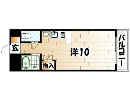 ベルガ清水(ワンルーム/6階)の間取り写真