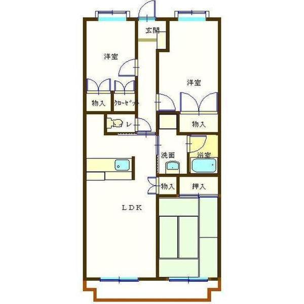 高田レジデンス(3LDK/3階)の間取り写真