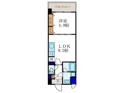 J・CHOPIN(1LDK/2階)の間取り写真