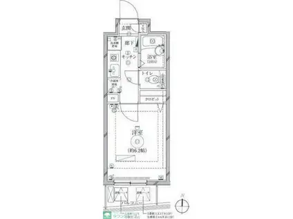 リクレイシア西麻布I番館(1K/4階)の間取り写真
