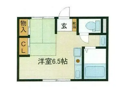 スタジオシスター(ワンルーム/1階)の間取り写真