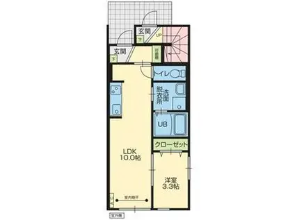 CASA YOU FAMILIAR(1LDK/1階)の間取り写真