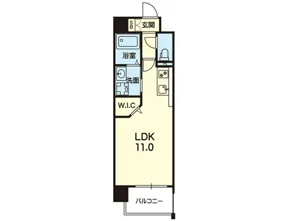 MON REVE菊陽(ワンルーム/7階)の間取り写真