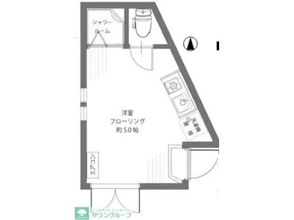 グレース クイーン(ワンルーム/1階)の間取り写真