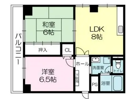 ALETTA西脇(2LDK/1階)の間取り写真