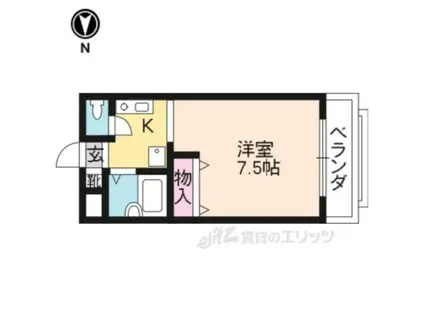 川端ハイツ(1K/1階)の間取り写真