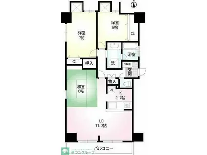 ライツ浦和別所(3LDK/4階)の間取り写真