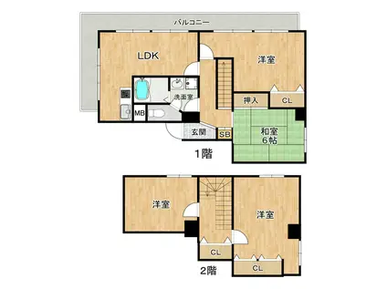 アウロラコート北野(4LDK/10階)の間取り写真