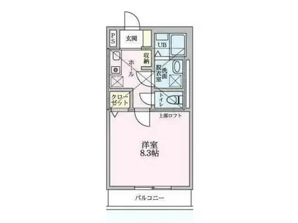 グリーンヒル光ヶ丘(1K/1階)の間取り写真