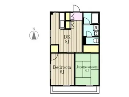 マンションセラヴィ(2DK/3階)の間取り写真