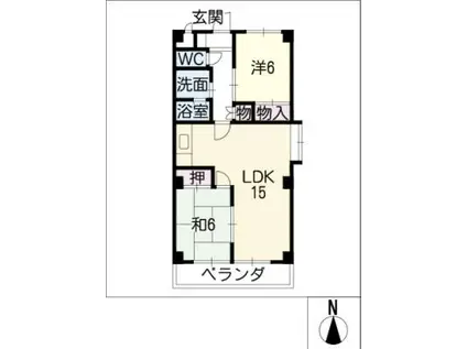 パレスOT(2LDK/1階)の間取り写真