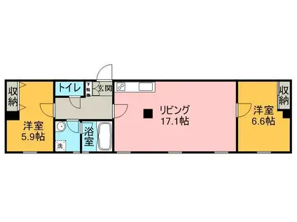 EL MIRADOR(2LDK/5階)の間取り写真