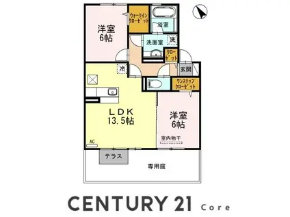 OHANA オハナ(2LDK/1階)の間取り写真